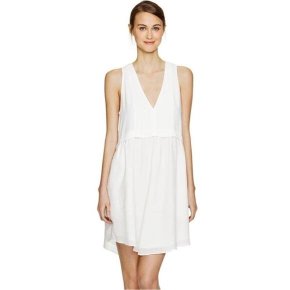 Aritzia Wilfred Crepe Silk Vignette V Neck Dress Size 2 - Picture 3 of 12